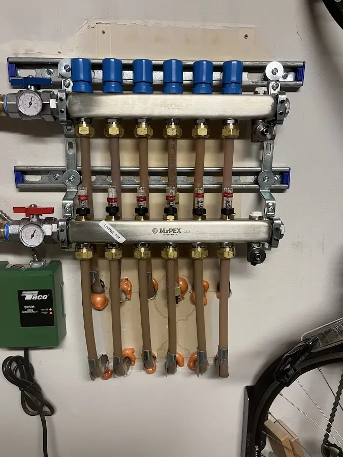 Plumber performing Gas Leak Detection at a residential property in Martha Lake